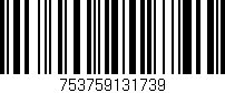 Código de barras (EAN, GTIN, SKU, ISBN): '753759131739'
