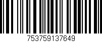 Código de barras (EAN, GTIN, SKU, ISBN): '753759137649'