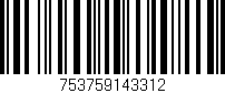 Código de barras (EAN, GTIN, SKU, ISBN): '753759143312'