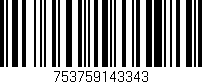 Código de barras (EAN, GTIN, SKU, ISBN): '753759143343'