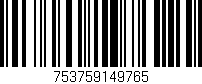 Código de barras (EAN, GTIN, SKU, ISBN): '753759149765'