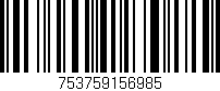 Código de barras (EAN, GTIN, SKU, ISBN): '753759156985'