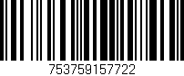 Código de barras (EAN, GTIN, SKU, ISBN): '753759157722'