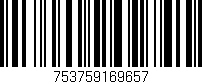 Código de barras (EAN, GTIN, SKU, ISBN): '753759169657'