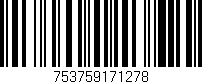 Código de barras (EAN, GTIN, SKU, ISBN): '753759171278'
