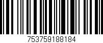 Código de barras (EAN, GTIN, SKU, ISBN): '753759188184'
