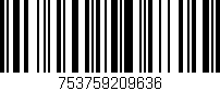 Código de barras (EAN, GTIN, SKU, ISBN): '753759209636'