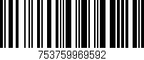 Código de barras (EAN, GTIN, SKU, ISBN): '753759969592'