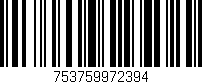Código de barras (EAN, GTIN, SKU, ISBN): '753759972394'