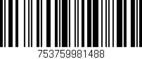 Código de barras (EAN, GTIN, SKU, ISBN): '753759981488'