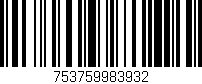 Código de barras (EAN, GTIN, SKU, ISBN): '753759983932'