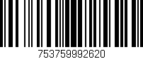 Código de barras (EAN, GTIN, SKU, ISBN): '753759992620'