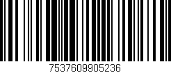 Código de barras (EAN, GTIN, SKU, ISBN): '7537609905236'