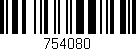 Código de barras (EAN, GTIN, SKU, ISBN): '754080'