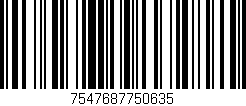 Código de barras (EAN, GTIN, SKU, ISBN): '7547687750635'