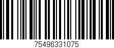 Código de barras (EAN, GTIN, SKU, ISBN): '75496331075'