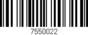 Código de barras (EAN, GTIN, SKU, ISBN): '7550022'