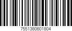 Código de barras (EAN, GTIN, SKU, ISBN): '7551380601804'