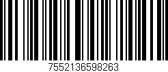 Código de barras (EAN, GTIN, SKU, ISBN): '7552136598263'