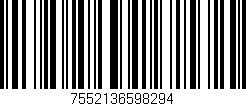 Código de barras (EAN, GTIN, SKU, ISBN): '7552136598294'