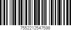 Código de barras (EAN, GTIN, SKU, ISBN): '7552212547598'