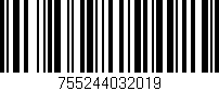 Código de barras (EAN, GTIN, SKU, ISBN): '755244032019'
