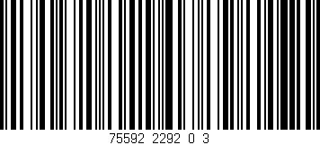 Código de barras (EAN, GTIN, SKU, ISBN): '75592_2292_0_3'