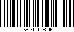 Código de barras (EAN, GTIN, SKU, ISBN): '7559404005386'