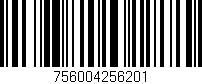 Código de barras (EAN, GTIN, SKU, ISBN): '756004256201'