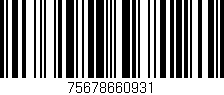 Código de barras (EAN, GTIN, SKU, ISBN): '75678660931'
