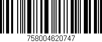 Código de barras (EAN, GTIN, SKU, ISBN): '758004620747'