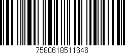 Código de barras (EAN, GTIN, SKU, ISBN): '7580618511646'
