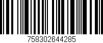 Código de barras (EAN, GTIN, SKU, ISBN): '758302644285'