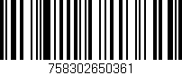 Código de barras (EAN, GTIN, SKU, ISBN): '758302650361'