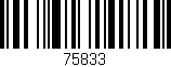 Código de barras (EAN, GTIN, SKU, ISBN): '75833'