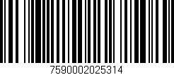 Código de barras (EAN, GTIN, SKU, ISBN): '7590002025314'