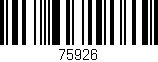 Código de barras (EAN, GTIN, SKU, ISBN): '75926'