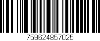 Código de barras (EAN, GTIN, SKU, ISBN): '759624857025'