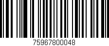 Código de barras (EAN, GTIN, SKU, ISBN): '75967800048'