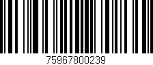 Código de barras (EAN, GTIN, SKU, ISBN): '75967800239'