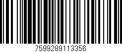 Código de barras (EAN, GTIN, SKU, ISBN): '7599289113356'