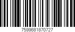 Código de barras (EAN, GTIN, SKU, ISBN): '7599681870727'