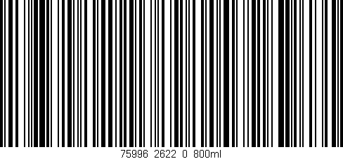 Código de barras (EAN, GTIN, SKU, ISBN): '75996_2622_0_800ml'