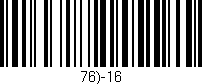 Código de barras (EAN, GTIN, SKU, ISBN): '76)-16'