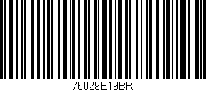 Código de barras (EAN, GTIN, SKU, ISBN): '76029E19BR'