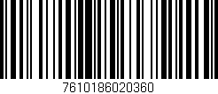 Código de barras (EAN, GTIN, SKU, ISBN): '7610186020360'