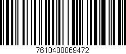 Código de barras (EAN, GTIN, SKU, ISBN): '7610400069472'