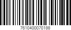 Código de barras (EAN, GTIN, SKU, ISBN): '7610400070188'