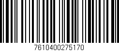 Código de barras (EAN, GTIN, SKU, ISBN): '7610400275170'