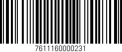 Código de barras (EAN, GTIN, SKU, ISBN): '7611160000231'